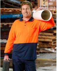 Hi-Vis TrueDry Micromesh Safety Polo L/S | Men's